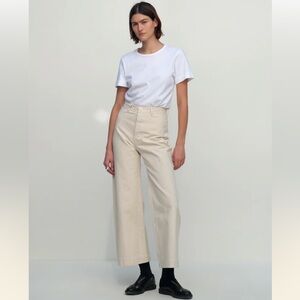 Jesse Kamm Sailor Leg Pants in Natural Cream Off White Sz 6 - Organic Cotton